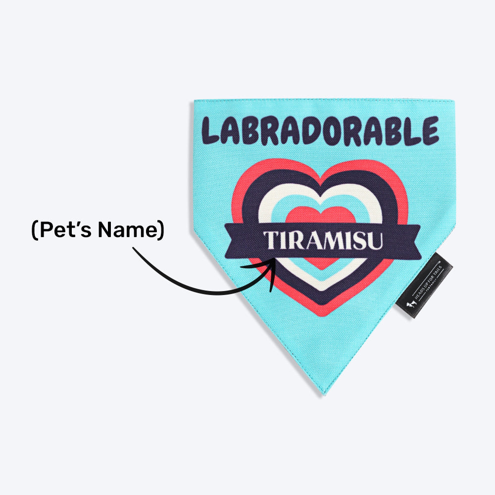 HUFT Personalised Labradorable (Pet's Name) Bandana - Heads Up For Tails