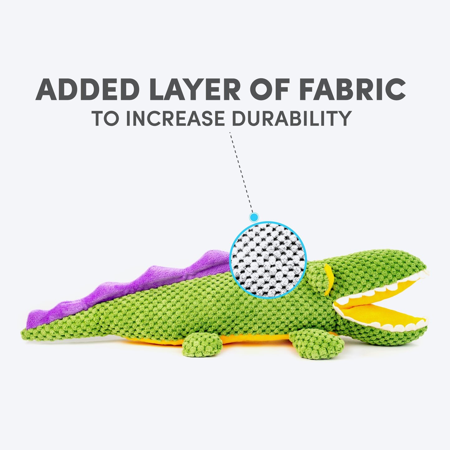 Barkbutler Aly The Gator Squeaky Plush Toy For Dog - Green - Heads Up For Tails