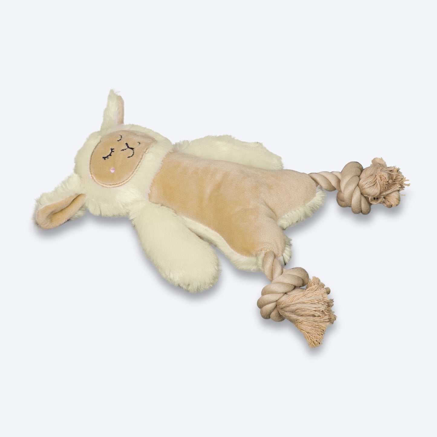 FOFOS Rope leg Sheep Squeaky Plush Toy For Dog - Beige & Off White - Heads Up For Tails