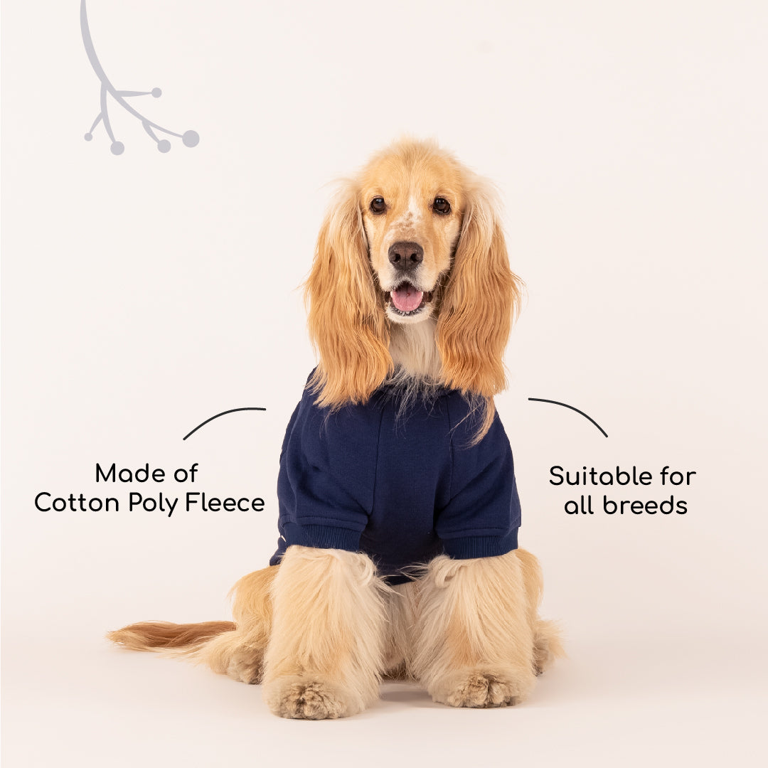 HUFT Polka Dot Sweatshirt For Pets - Navy - Heads Up For Tails