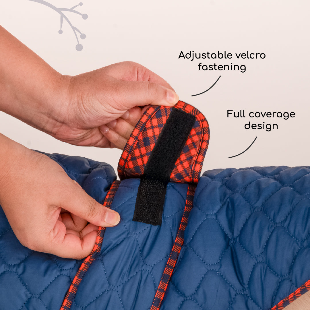 HUFT Grrberry Quilted Dog Jacket - Teal Blue - Heads Up For Tails