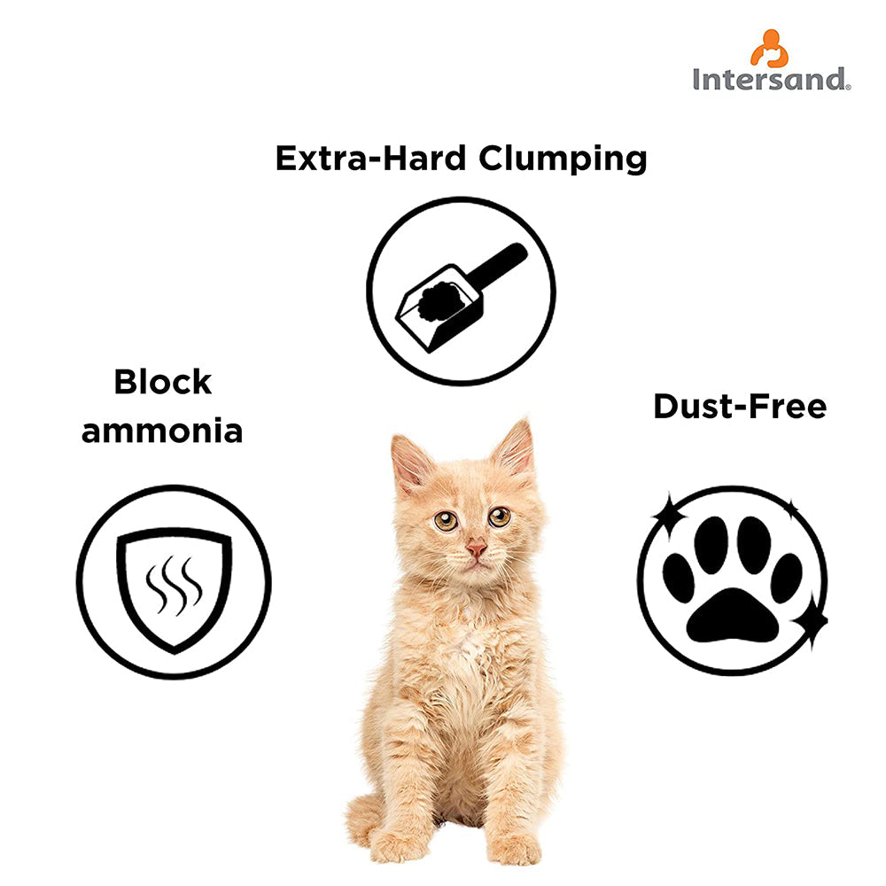 Intersand Cat Exclusive - Scoopable Clumping Cat Litter - 10 kg - Heads Up For Tails