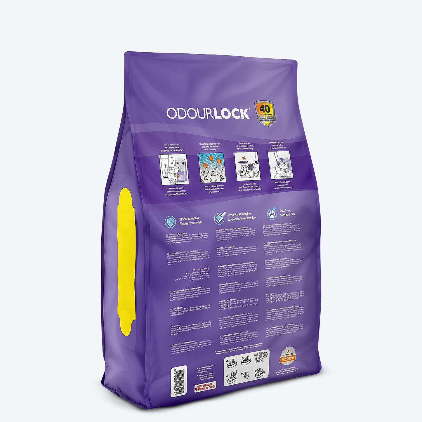 Intersand Odourlock Multi Cat Formula Clumpable Cat Litter Lavender Field - 12 kg - Heads Up For Tails