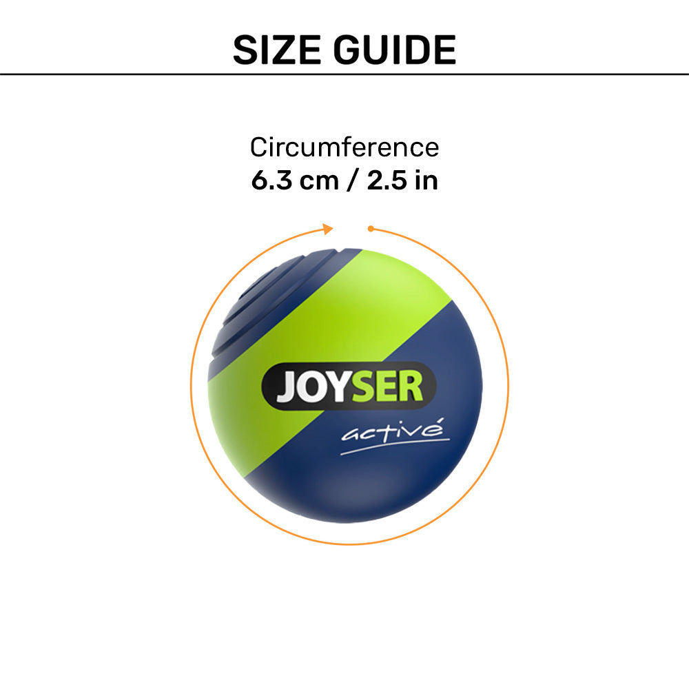 JOYSER Active Ball With Squeaker Dog Toy - Blue & Green - M - Heads Up For Tails