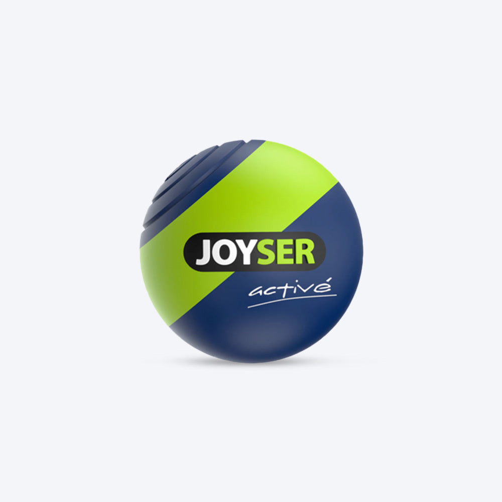JOYSER Active Ball With Squeaker Dog Toy - Blue & Green - M - Heads Up For Tails