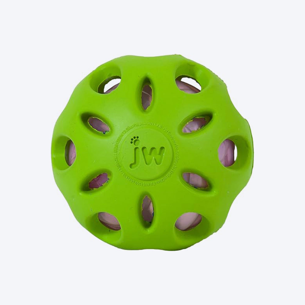 JW Pet Heads Crackle Ball Dog Toy - Assorted - L - Heads Up For Tails