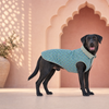 HUFT Jaipuri Gul Block-Printed Jacket For Dog - Turquoise & Green
