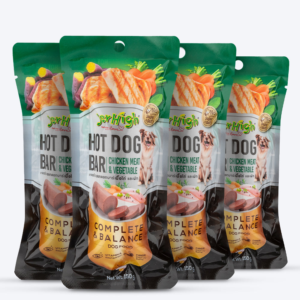 JerHigh Hotdog-Bar Dog Treat - Chicken and Vegetable - 150 g_03
