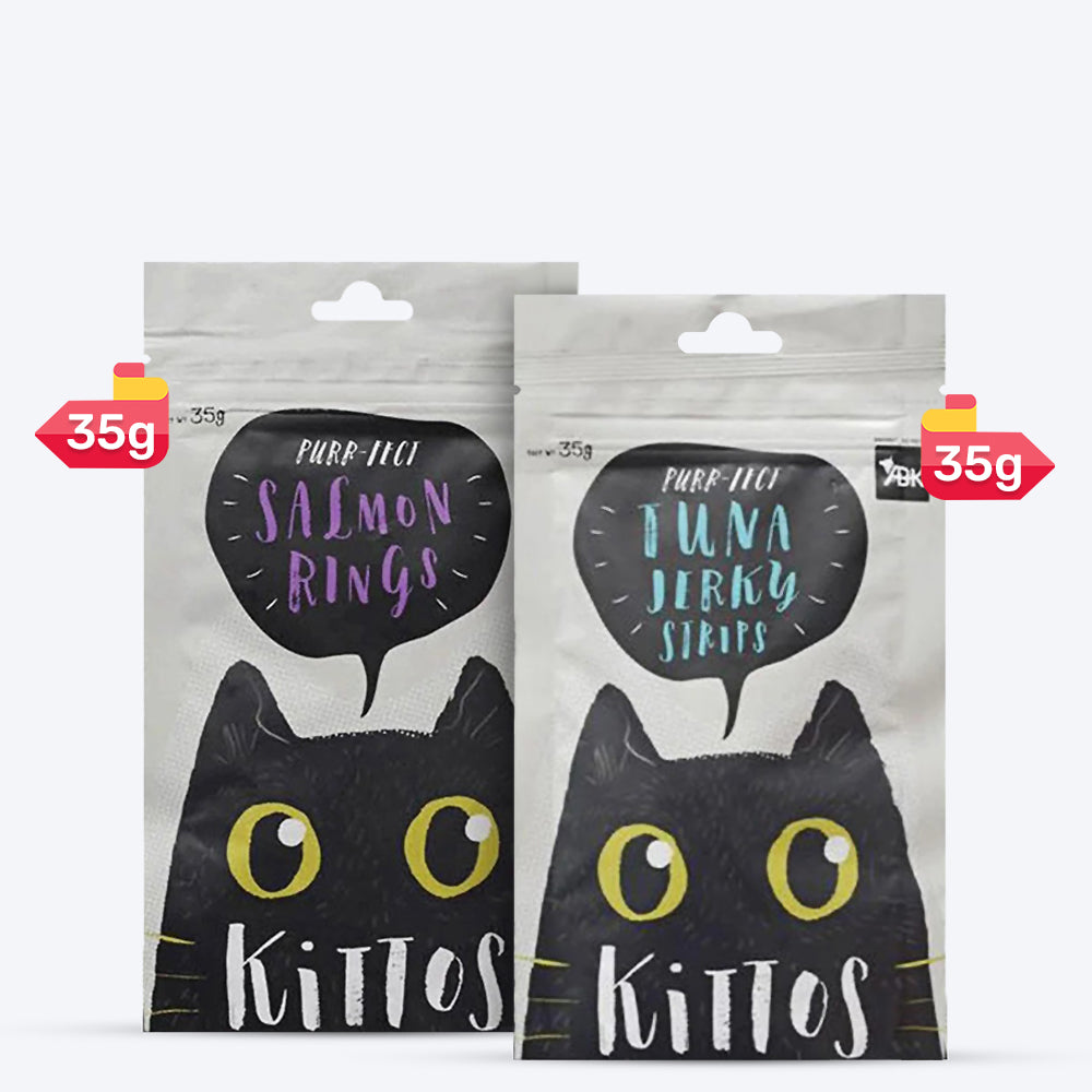 Kittos Purr-fect Seafood Specials Cat Treats Combo - Heads Up For Tails