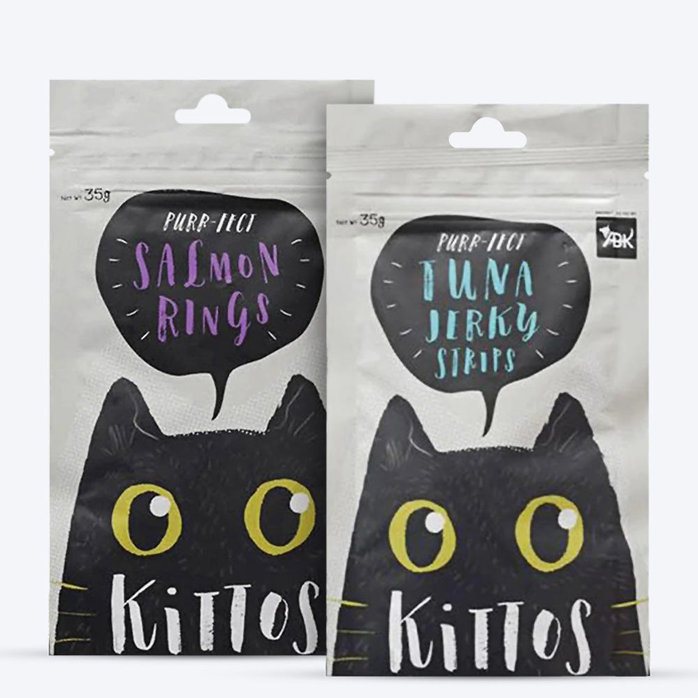 Kittos Purr-fect Seafood Specials Cat Treats Combo - Heads Up For Tails