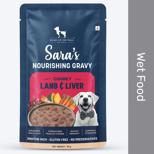 Sara’s Nourishing Gravy Chunky Lamb & Liver Wet Food For Dog - 70 gm