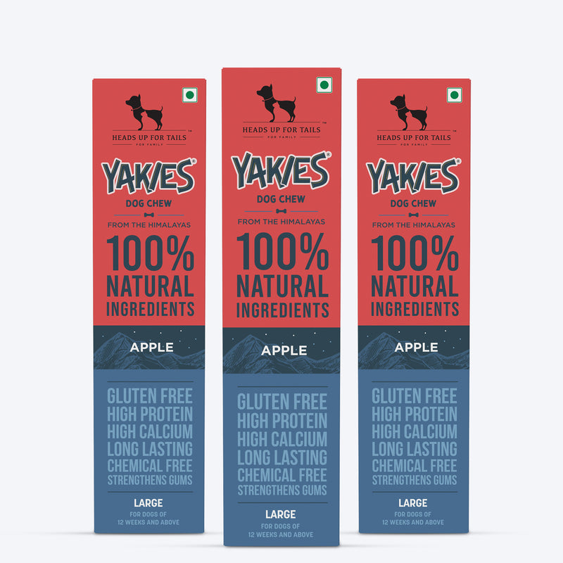 HUFT Yakies Vegetarian Natural Chew Bone - Apple - Heads Up For Tails