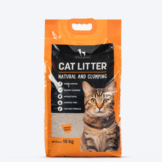 HUFT Cat Litter (Natural & Clumping) - Lavender Scented - 10 kg - Heads Up For Tails