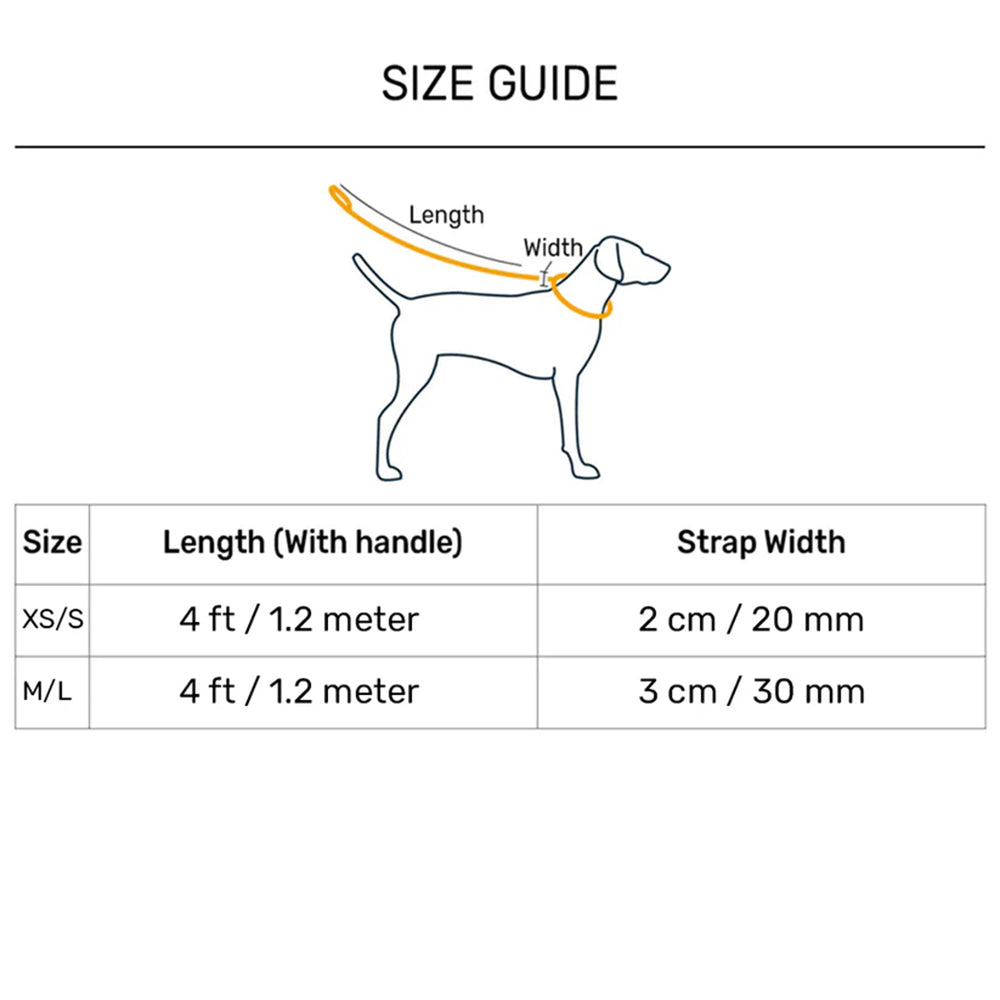 HUFT Classic Personalised (Mobile No.) Dog Leash - Coal Black - Heads Up For Tails