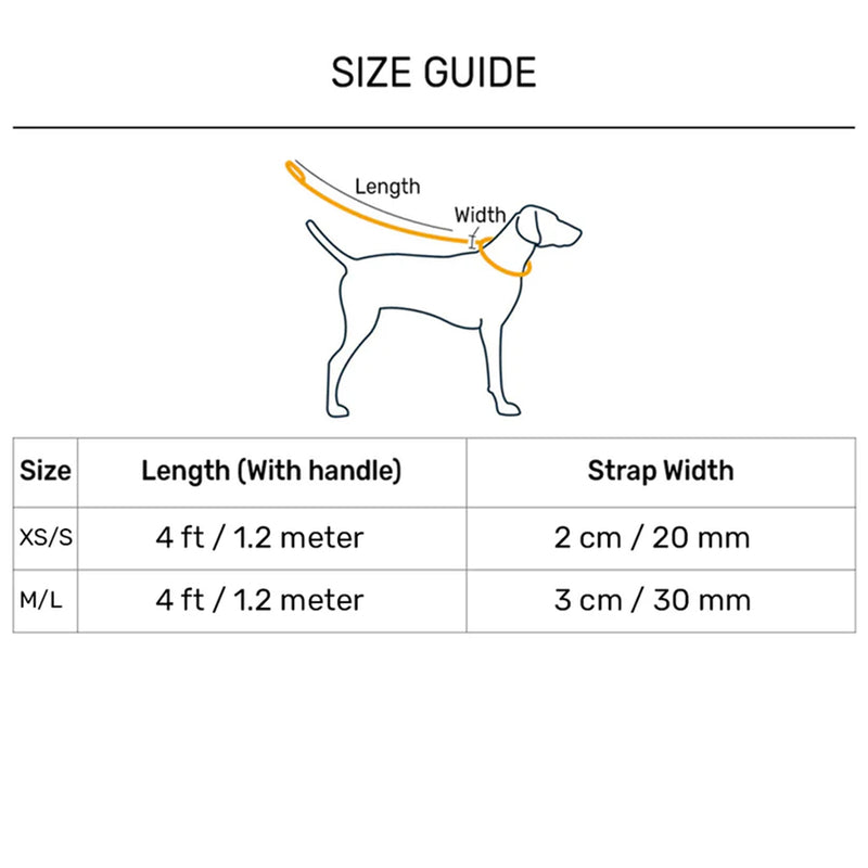 HUFT Classic Personalised (Mobile No.) Dog Leash - Coal Black - Heads Up For Tails