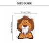 FOFOS Lion Safari Line Squeaky Plush Toy For Dog - Brown - Heads Up For Tails