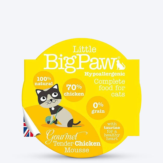 Little BigPaw Chicken Mousse (Gourmet Tender) Wet Adult Cat Food - 85 g - Heads Up For Tails