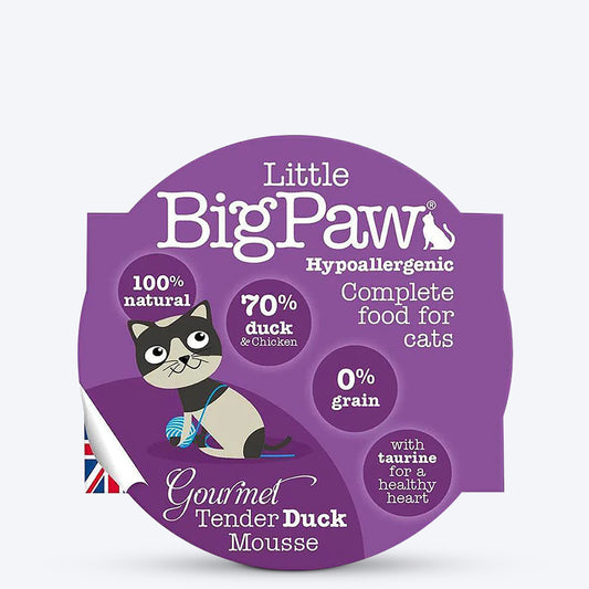 Little BigPaw Duck Mousse Wet Cat Food (Gourmet Tender) - 85 g - Heads Up For Tails