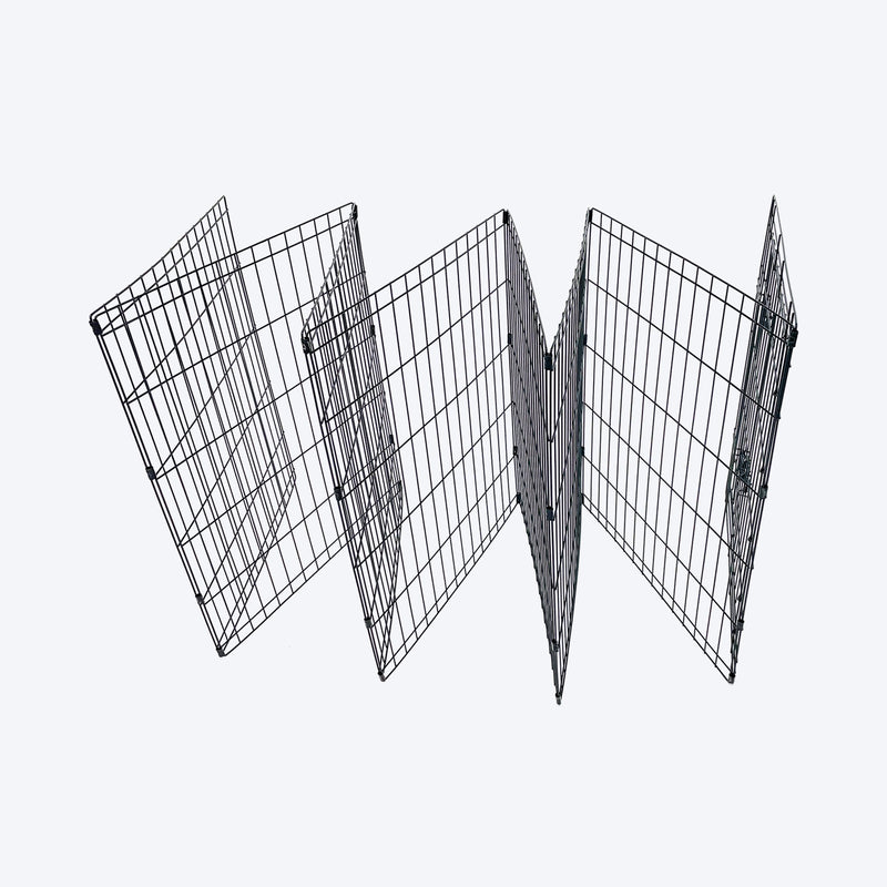 M-Pets Essential Foldable Puppy Pen With Door For Dog - Black - 61x61 cm - S - Heads Up For Tails