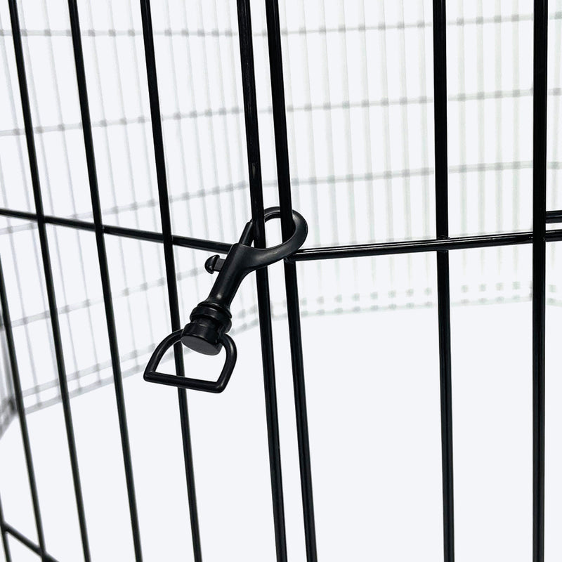 M-Pets Essential Foldable Puppy Pen With Door For Dog - Black - 61x61 cm - S - Heads Up For Tails