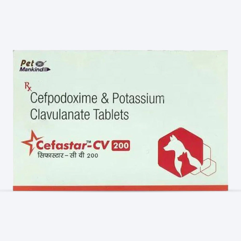 Mankind Cefastar CV Tablets For Dog & Cat - 10 Tablets - Heads Up For Tails
