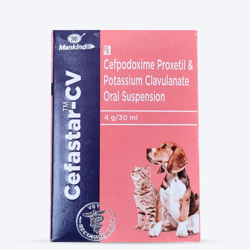 Mankind Cefastar CV Dry Syrup For Dog & Cat - 30 ml - Heads Up For Tails
