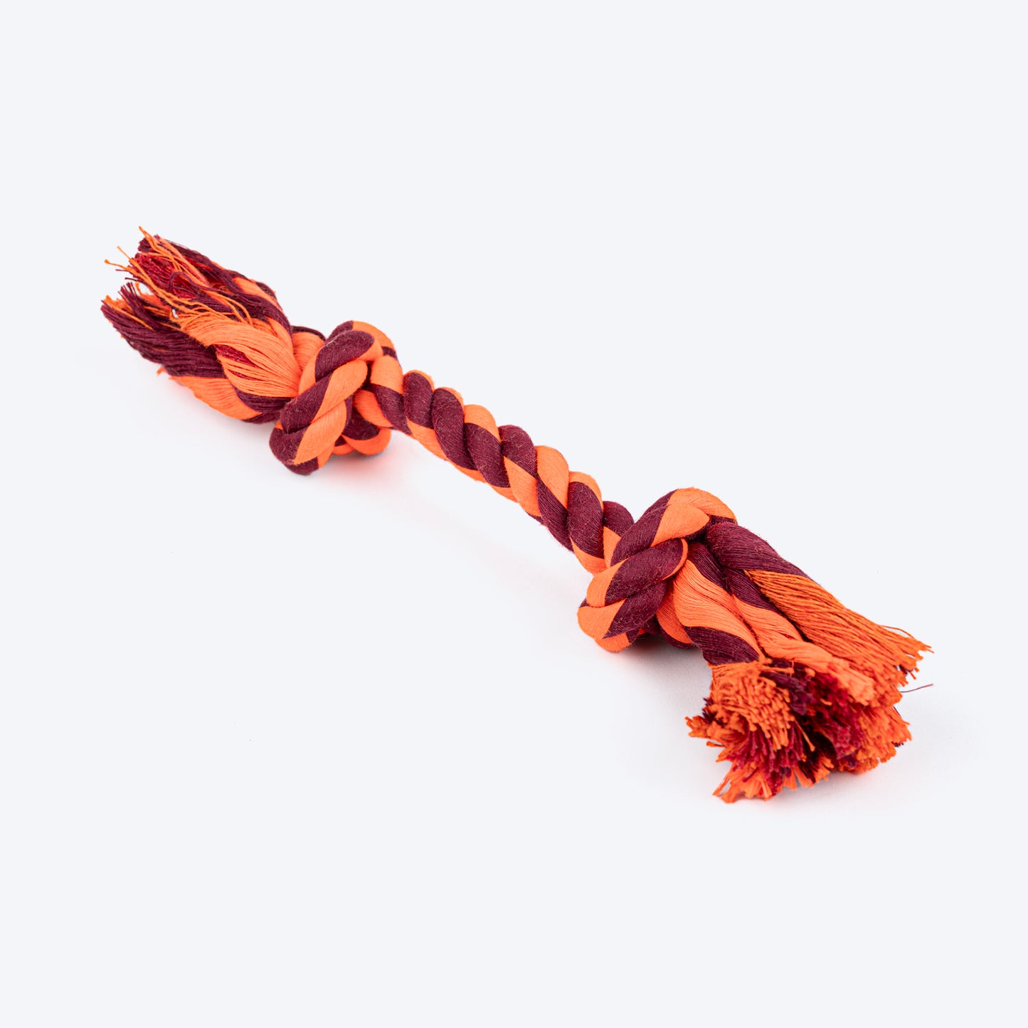 HUFT Tuggables Rope Toy For Dog- Maroon & Orange - Heads Up For Tails
