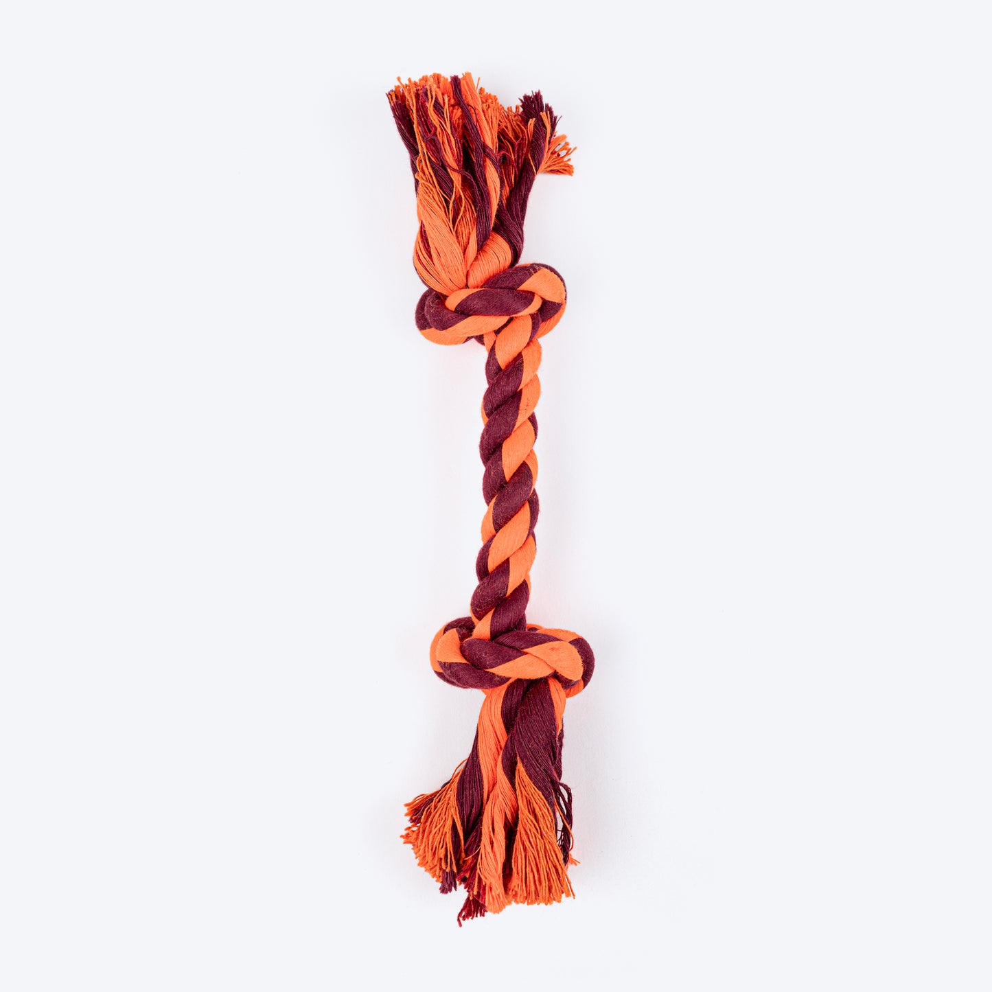 HUFT Tuggables Rope Toy For Dog- Maroon & Orange - Heads Up For Tails