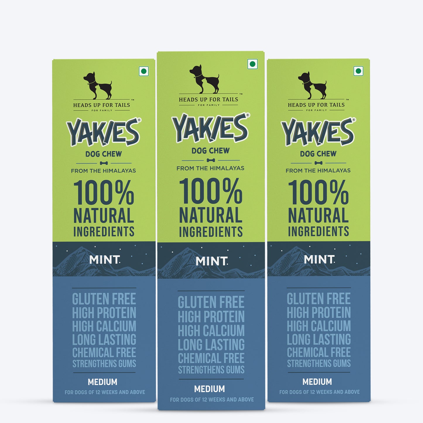 HUFT Yakies Vegetarian Natural Chew Bone - Mint - Heads Up For Tails