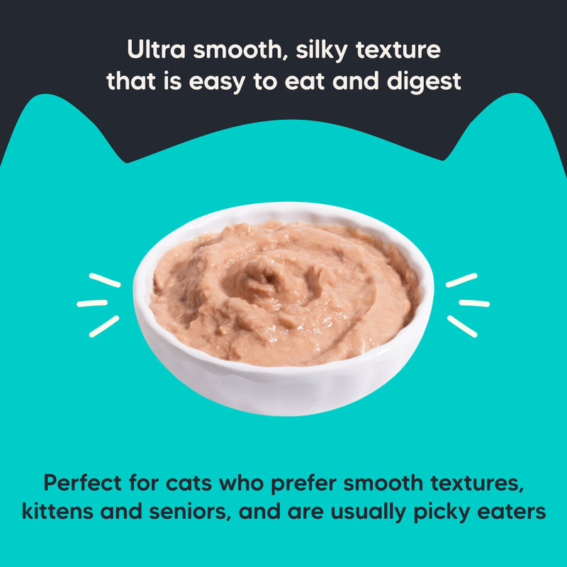 Meowsi by HUFT Chicken Breast with Quail Egg Mousse Cat Wet Food, 80 gm, grain-free, with vitamins and minerals.