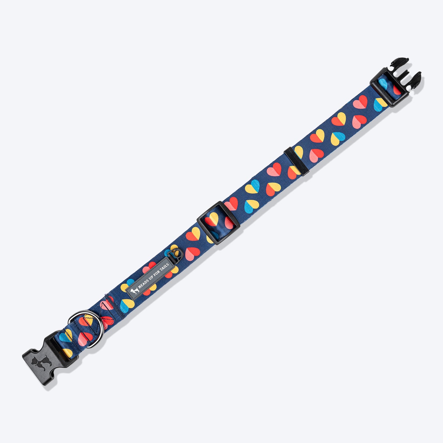 HUFT Love Struck Printed Collar For Dog - Navy Blue - Heads Up For Tails