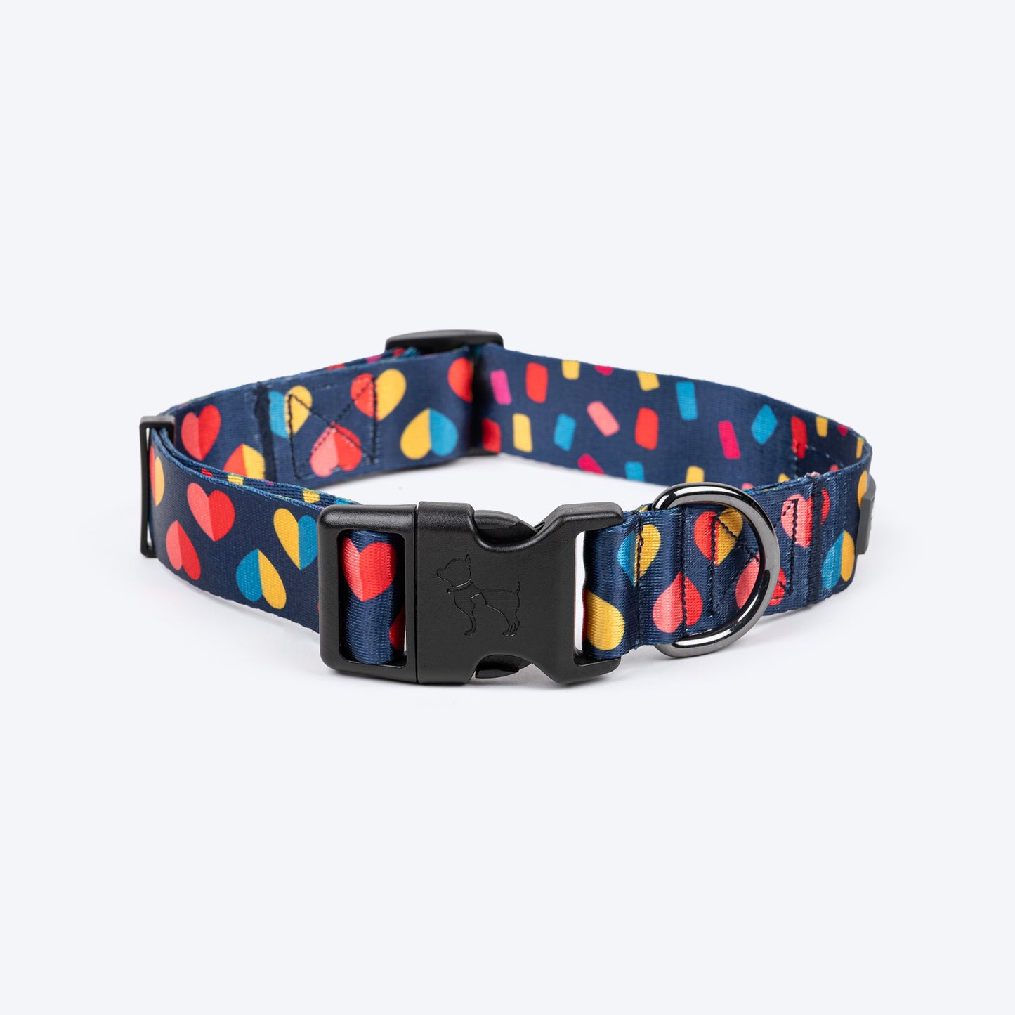 HUFT Love Struck Printed Collar For Dog - Navy Blue - Heads Up For Tails