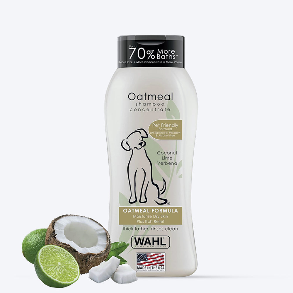 WAHL Oatmeal Dog Shampoo Concentrate - Coconut Lime Verbena - 700 ml - Heads Up For Tails