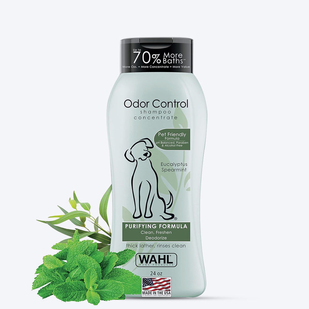 WAHL Odor Control Dog Shampoo - Eucalyptus Spearmint - 709 ml - Heads Up For Tails