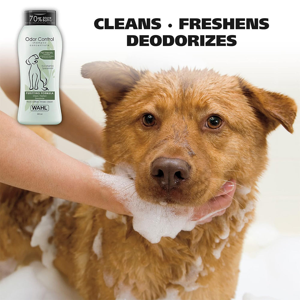 WAHL Odor Control Dog Shampoo - Eucalyptus Spearmint - 709 ml - Heads Up For Tails