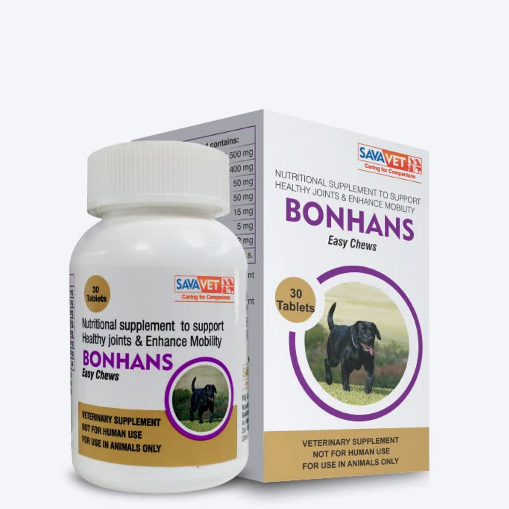 Savavet Bonhans Vitamin Supplement Tablets For Dog & Cat - 30 Tablets - Heads Up For Tails