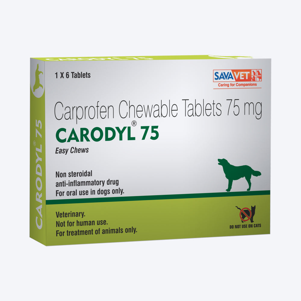 Savavet Carodyl 75 mg Tablets Pain Relief For Dog & Cat - 6 Tablets - Heads Up For Tails