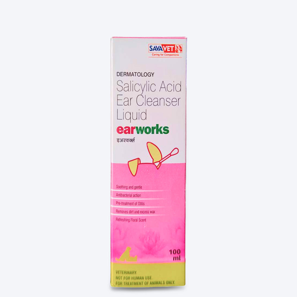 Savavet Earworks Ear Cleaner For Dog & Cat - 100 ml - Heads Up For Tails