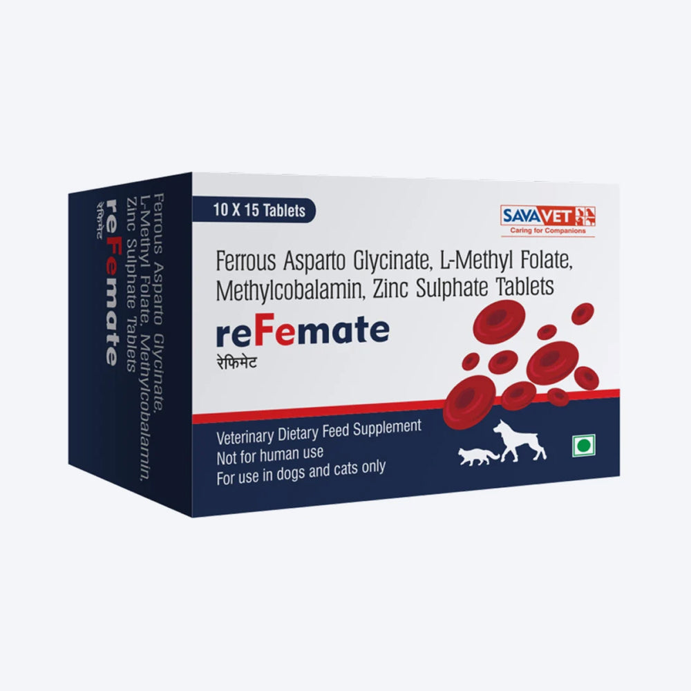 Savavet Refemate Tablets Mineral Supplement For Dog & Cat - 15 Tablets - Heads Up For Tails