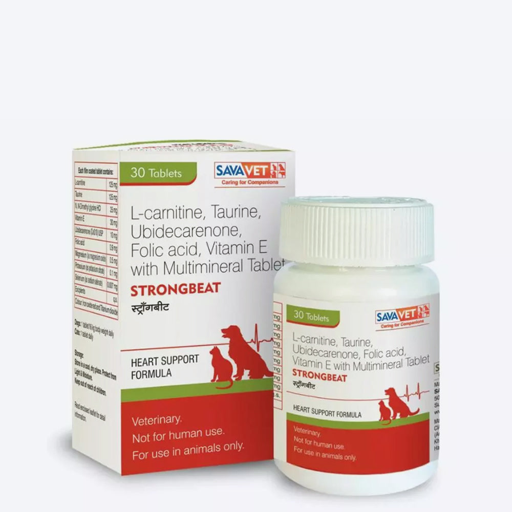 Savavet Strongbeat Tablets General Health For Dog & Cat - 30 Tablets - Heads Up For Tails