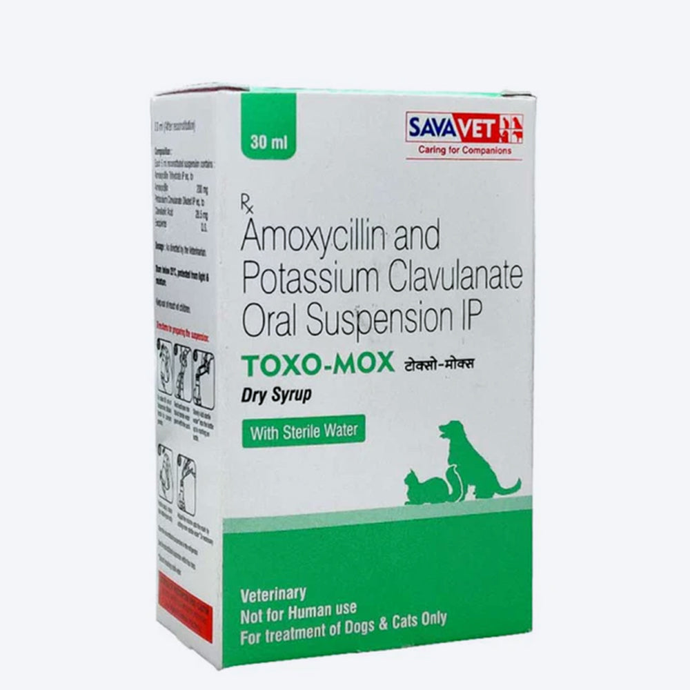 Savavet Toxo-Mox DS Suspension Antibiotic For Dog & Cat - 30 ml - Heads Up For Tails