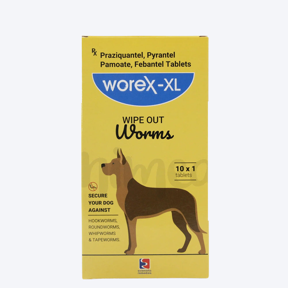 Scientific Remedies Worex Xl Dewormer Tablets For Large Dog - 20 Tablets - Heads Up For Tails
