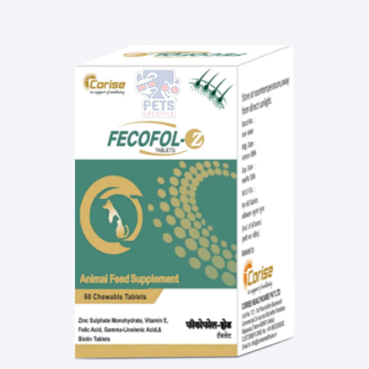 Corise Fecofol Z Zinc + Multivitamin Tablets For Dog & Cat - Heads Up For Tails