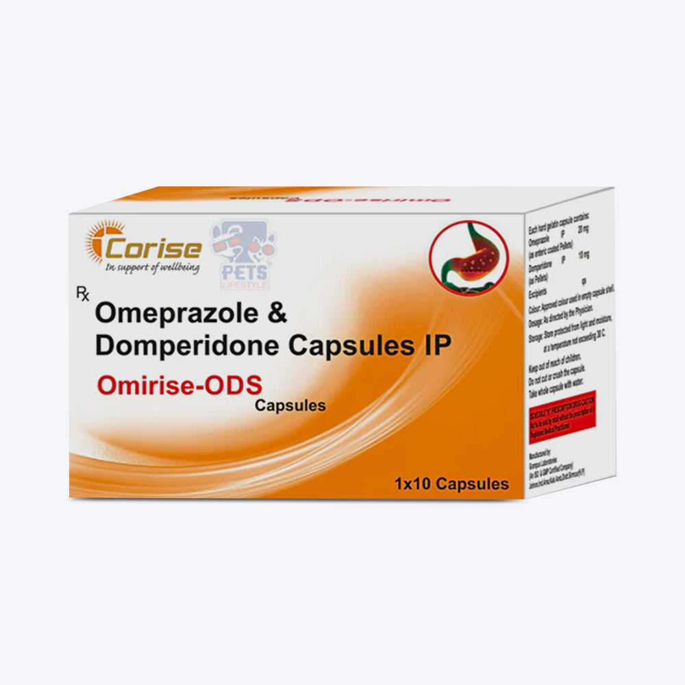 Corise Omirise P Omeprazole Tablets For Dog & Cat - 10 Tablets - Heads Up For Tails