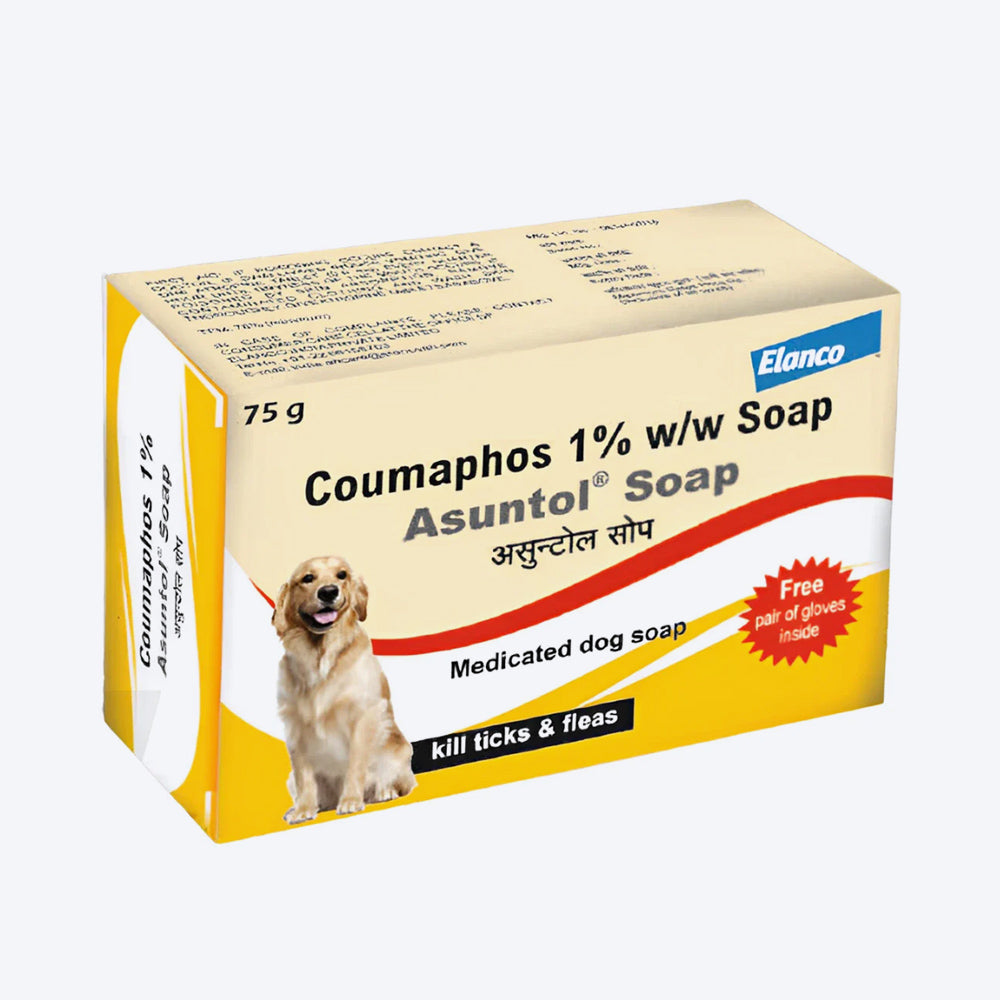 Elanco Asuntol Medicated Soap For Dog- 75 gm - Heads Up For Tails