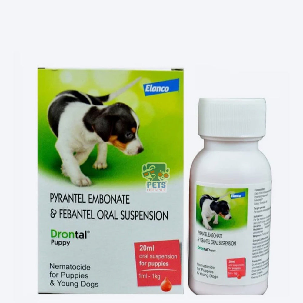 Elanco Drontal Puppy Suspension For Puppies - 20 ml - Heads Up For Tails