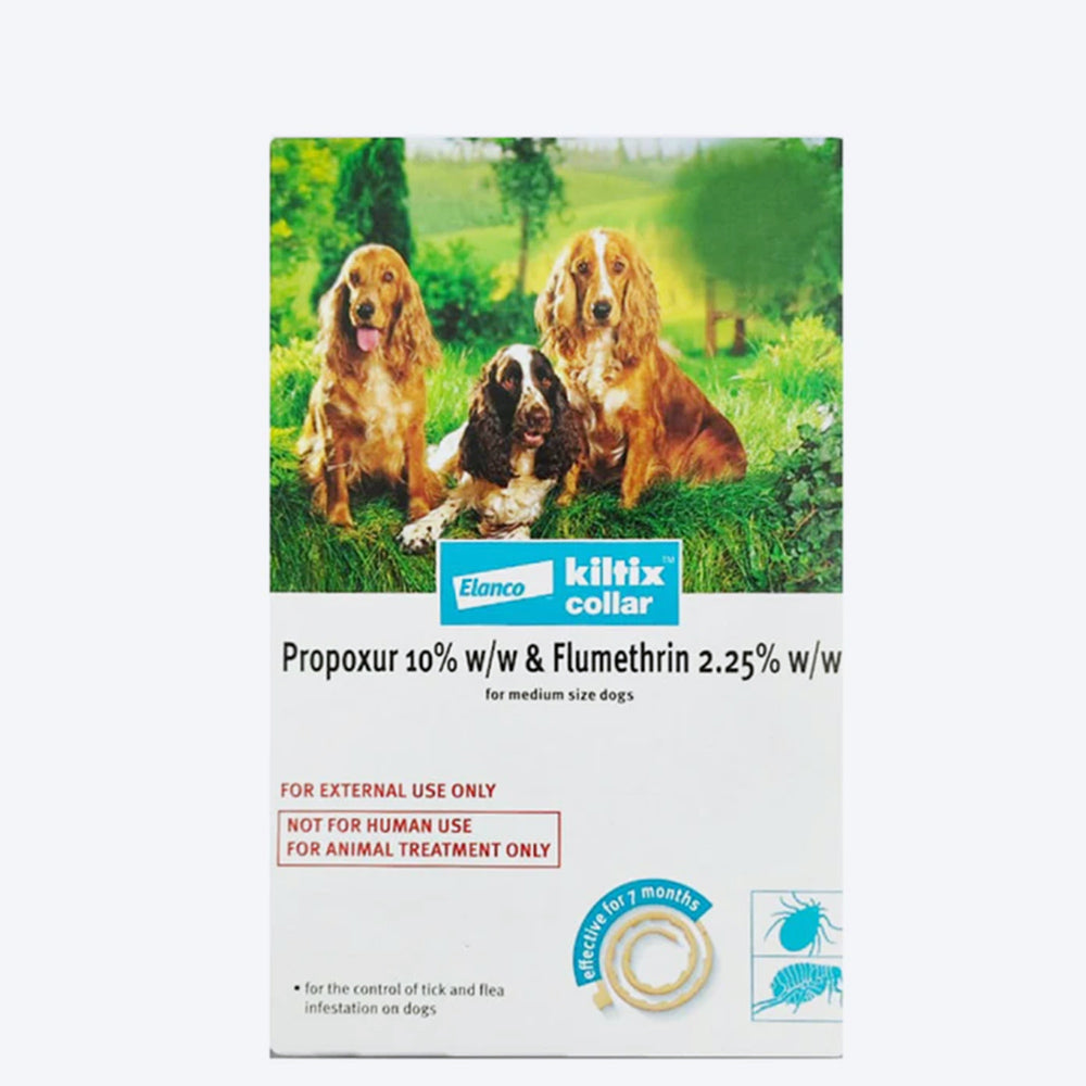 Elanco Kiltix Tick & Flea Collar For Dog - Medium Breed - Heads Up For Tails