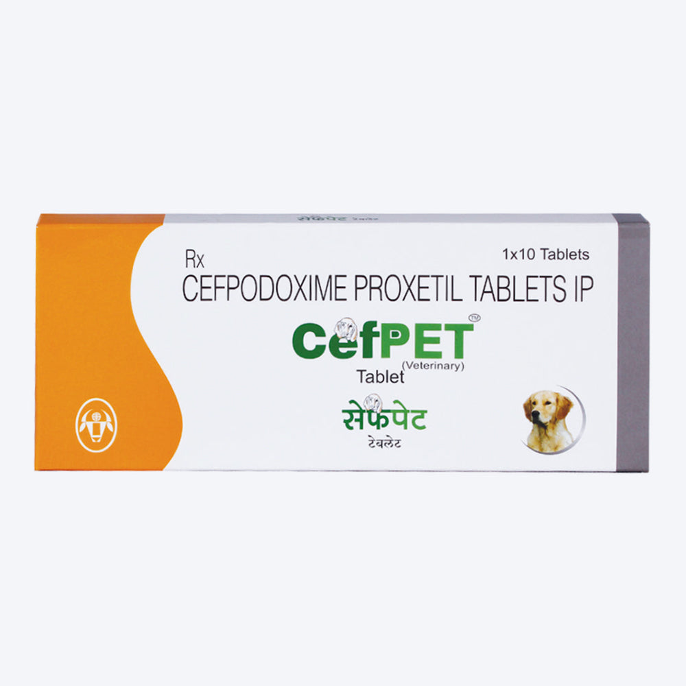 Intas Pet Cefpet Tablets 100 mg For Dog & Cat - 10 Tablets - Heads Up For Tails