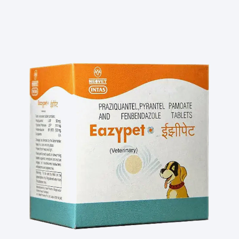 Intas Pet Eazypet Tablets For Dog & Cat - 10 Tablets - Heads Up For Tails