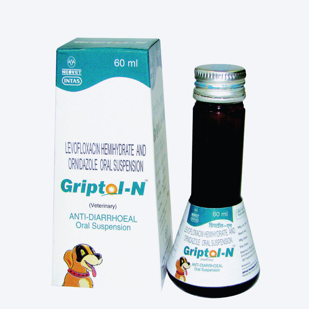 Intas Pet Griptol-N Gastrointestinal Syrup For Dog & Cat - 60 ml - Heads Up For Tails